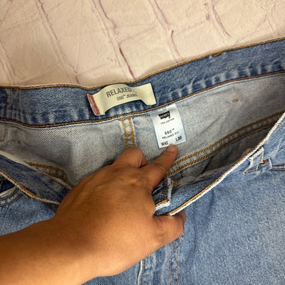 LEVI’S 550 Relaxed Fit Classic Blue Men's Jeans 42x30 - Picture 9 of 13